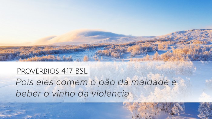 Provérbios 4:17 BSL Bible Verse Image
