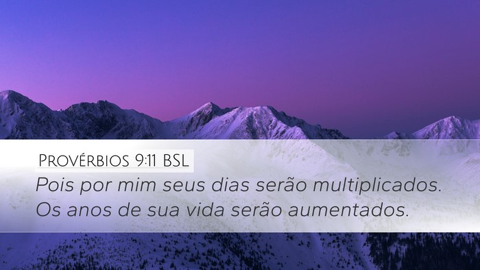 Provérbios 9:11 BSL Bible Verse Image