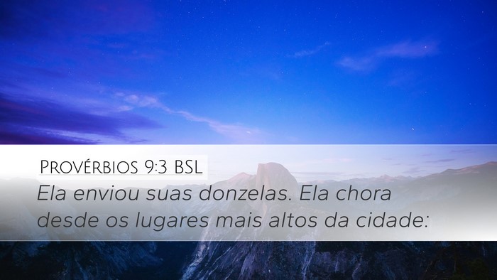 Provérbios 9:3 BSL Bible Verse Image
