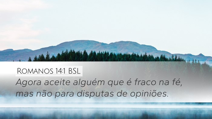 Romanos 14:1 BSL Bible Verse Image