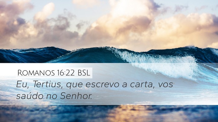 Romanos 16:22 BSL Bible Verse Image