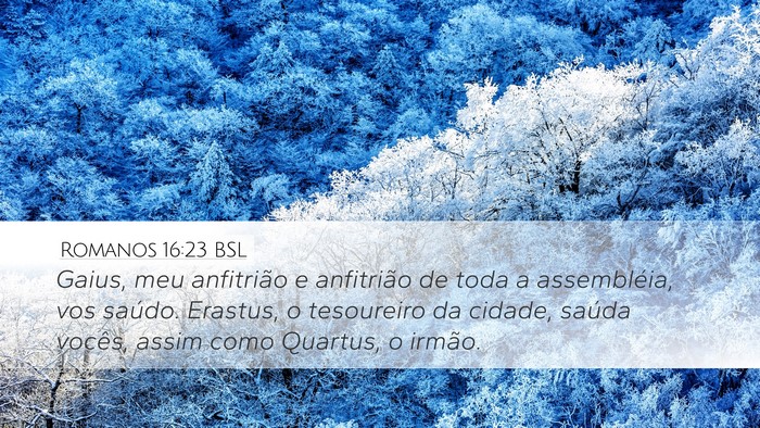 Romanos 16:23 BSL Bible Verse Image