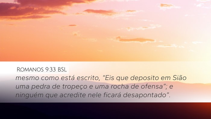 Romanos 9:33 BSL Bible Verse Image