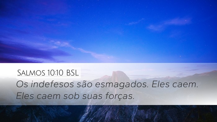 Salmos 10:10 BSL Bible Verse Image