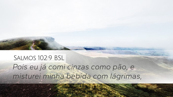 Salmos 102:9 BSL Bible Verse Image