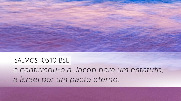 Salmos 105:10 BSL Bible Verse Image