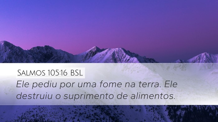 Salmos 105:16 BSL Bible Verse Image