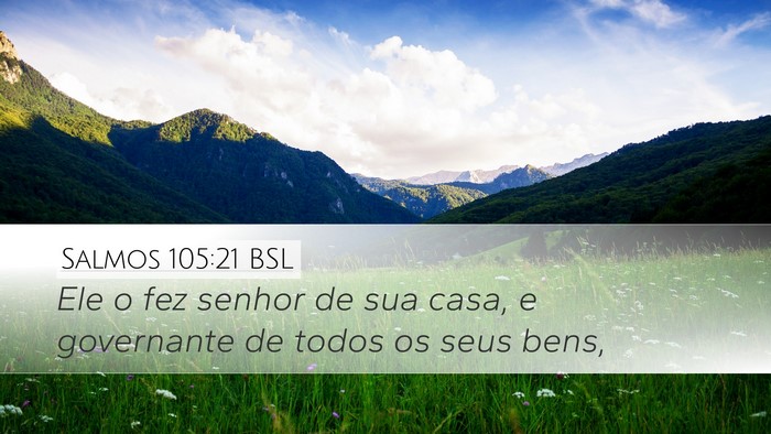 Salmos 105:21 BSL Bible Verse Image