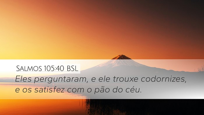 Salmos 105:40 BSL Bible Verse Image