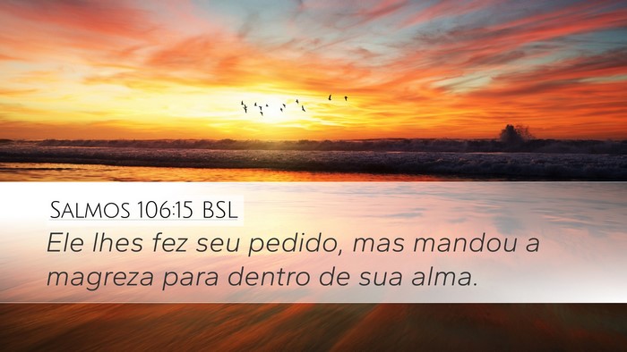 Salmos 106:15 BSL Bible Verse Image