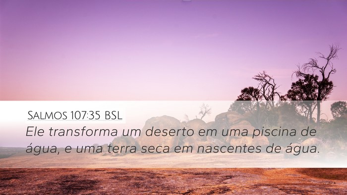 Salmos 107:35 BSL Bible Verse Image