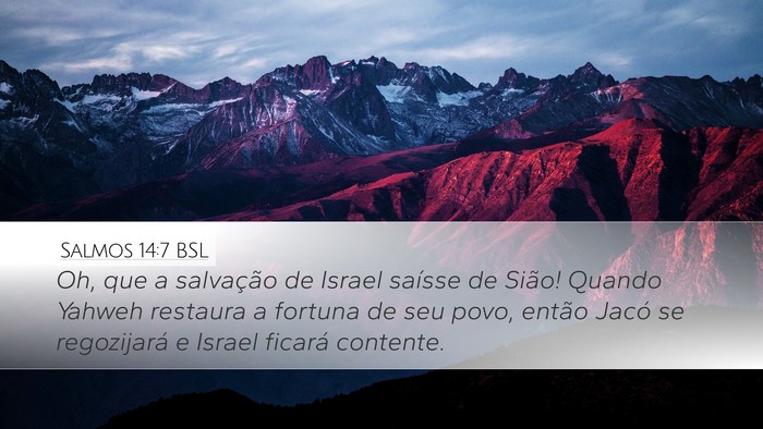 Salmos 14:7 BSL Bible Verse Image