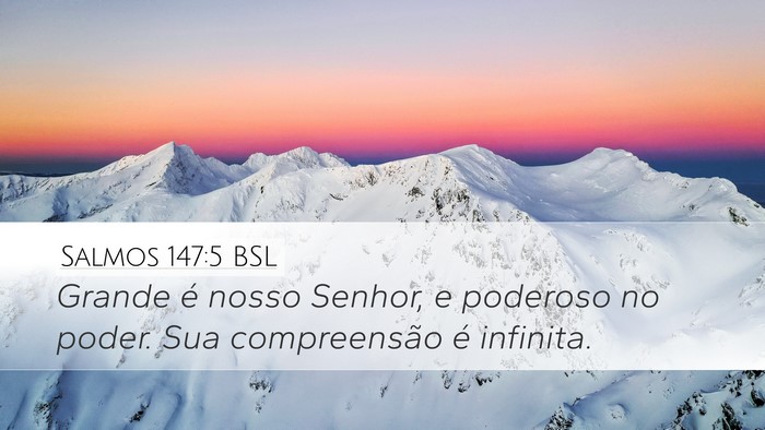 Salmos 147:5 BSL Bible Verse Image