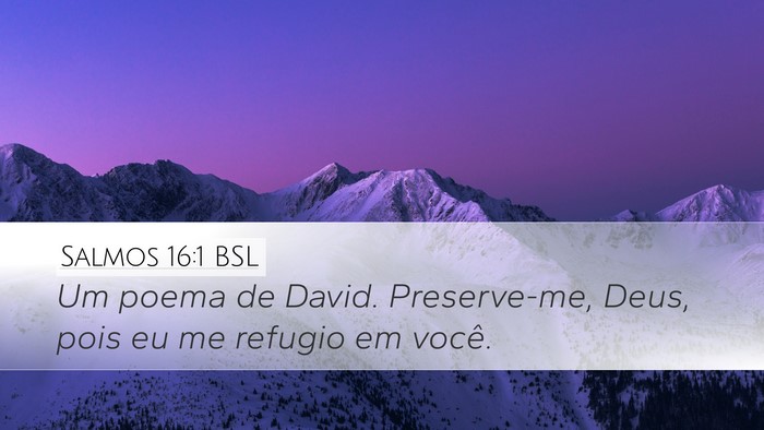 Salmos 16:1 BSL Desktop Wallpaper - Um poema de David. Preserve-me, Deus, pois eu me - Desktop Bible Verse Wallpaper