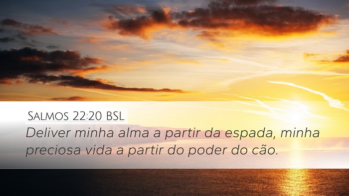 Salmos 22:20 BSL Desktop Wallpaper - Deliver minha alma a partir da espada, minha - Desktop Bible Verse Wallpaper