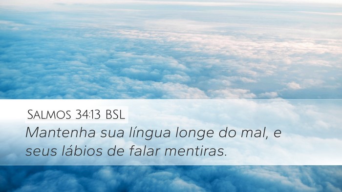 Salmos 34:13 BSL Bible Verse Image