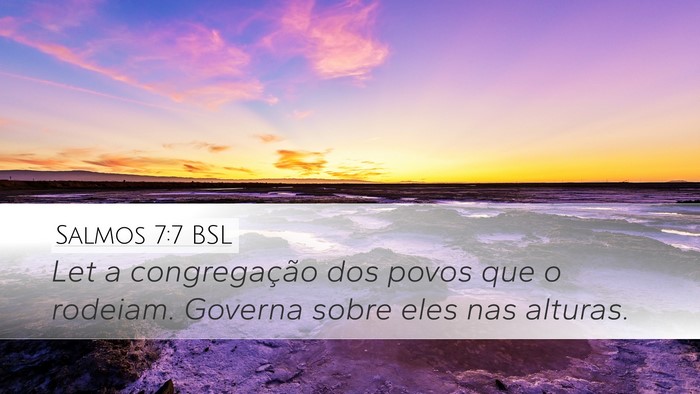 Salmos 7:7 BSL Bible Verse Image