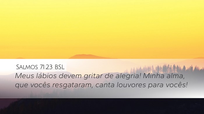 Salmos 71:23 BSL Bible Verse Image