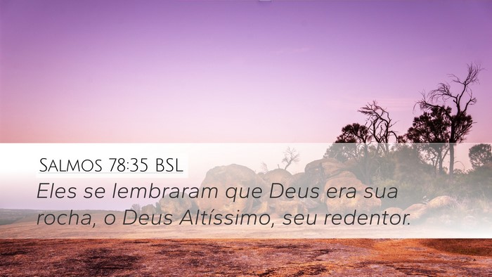 Salmos 78:35 BSL Bible Verse Image