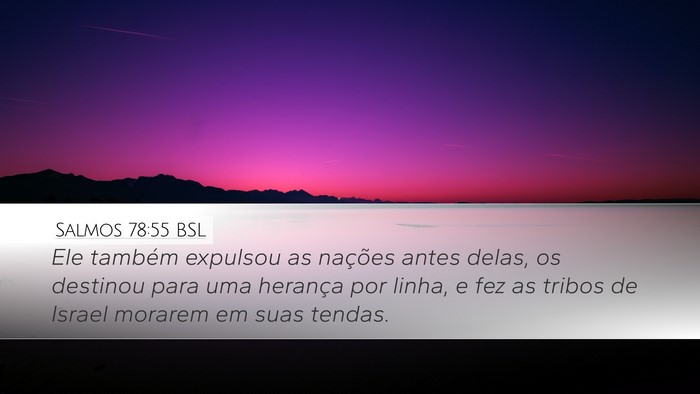 Salmos 78:55 BSL Bible Verse Image
