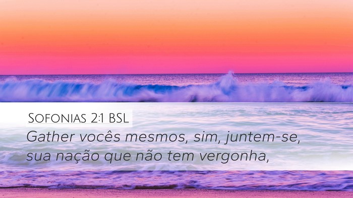 Sofonias 2:1 BSL Bible Verse Image