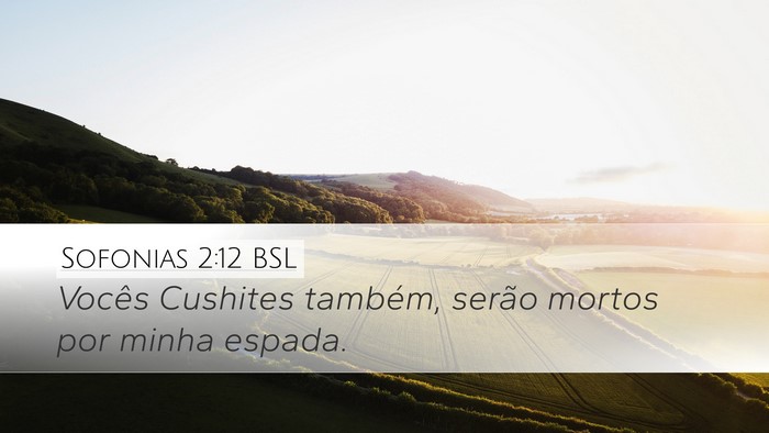 Sofonias 2:12 BSL Desktop Wallpaper - Vocês Cushites também, serão mortos por minha - Desktop Bible Verse Wallpaper