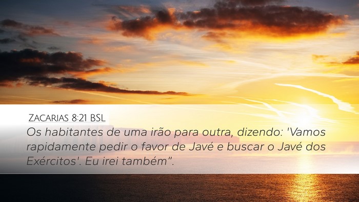 Zacarias 8:21 BSL Bible Verse Image