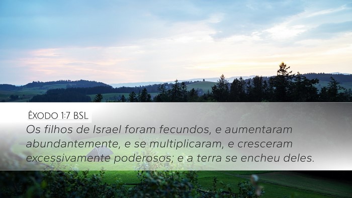 Êxodo 1:7 BSL Bible Verse Image