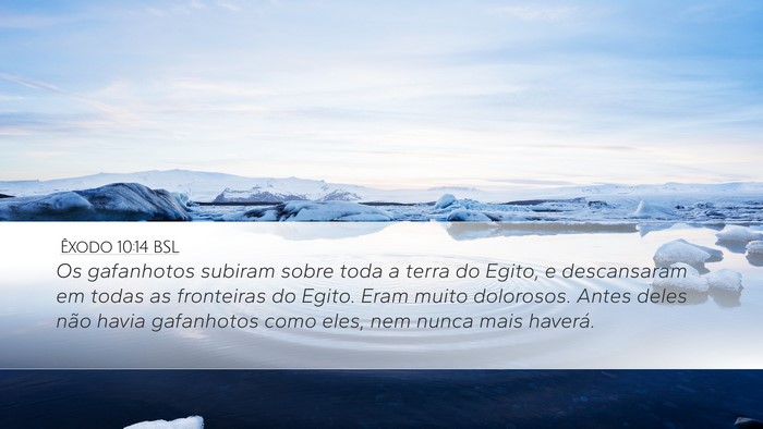 Êxodo 10:14 BSL Bible Verse Image