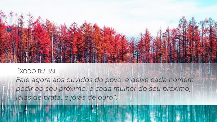 Êxodo 11:2 BSL Desktop Wallpaper - Fale agora aos ouvidos do povo, e deixe cada - Desktop Bible Verse Wallpaper