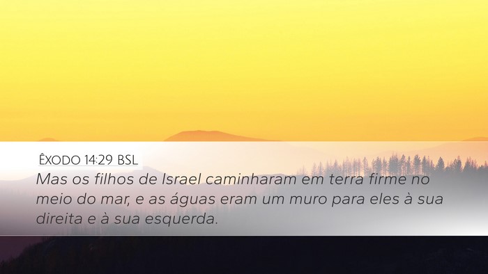 Êxodo 14:29 BSL Bible Verse Image