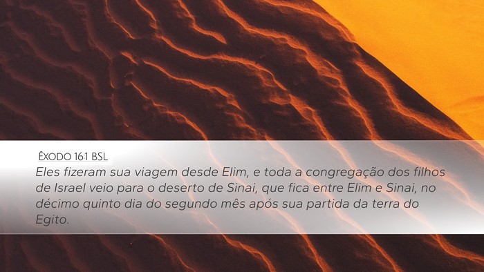 Êxodo 16:1 BSL Bible Verse Image