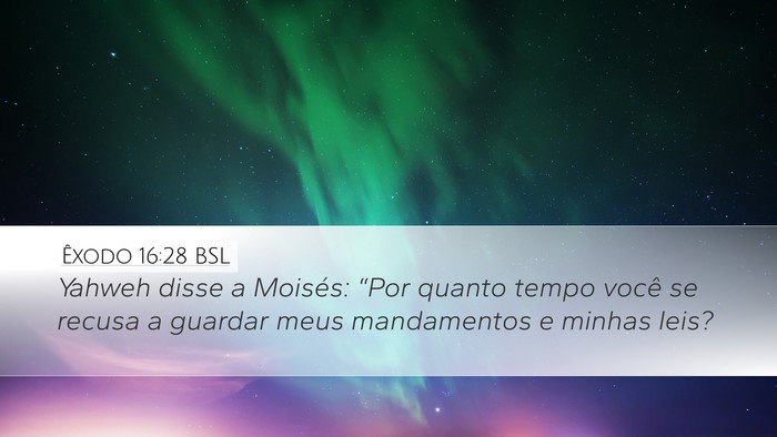 Êxodo 16:28 BSL Bible Verse Image