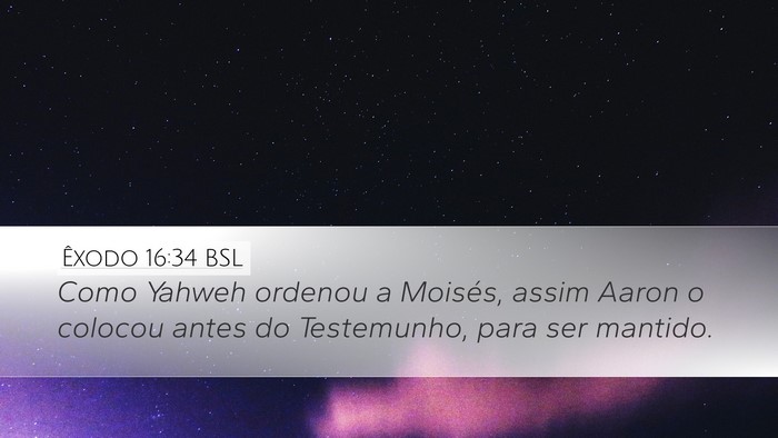 Êxodo 16:34 BSL Bible Verse Image