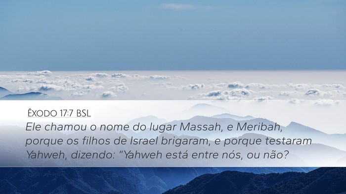 Êxodo 17:7 BSL Bible Verse Image