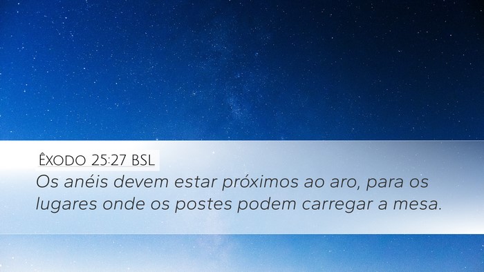 Êxodo 25:27 BSL Bible Verse Image