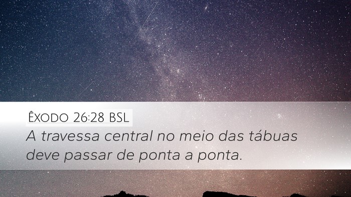 Êxodo 26:28 BSL Desktop Wallpaper - A travessa central no meio das tábuas deve - Desktop Bible Verse Wallpaper