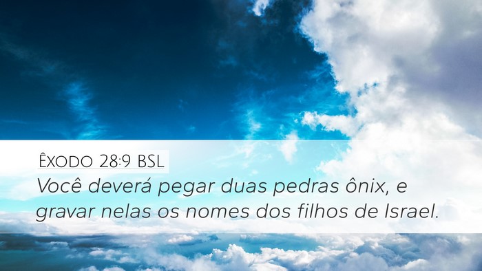 Êxodo 28:9 BSL Bible Verse Image