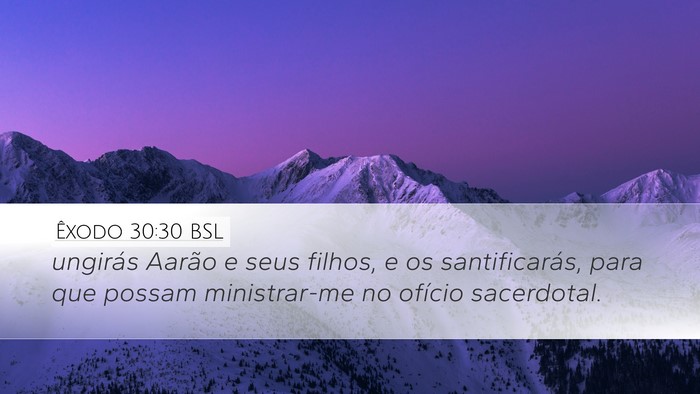 Êxodo 30:30 BSL Bible Verse Image