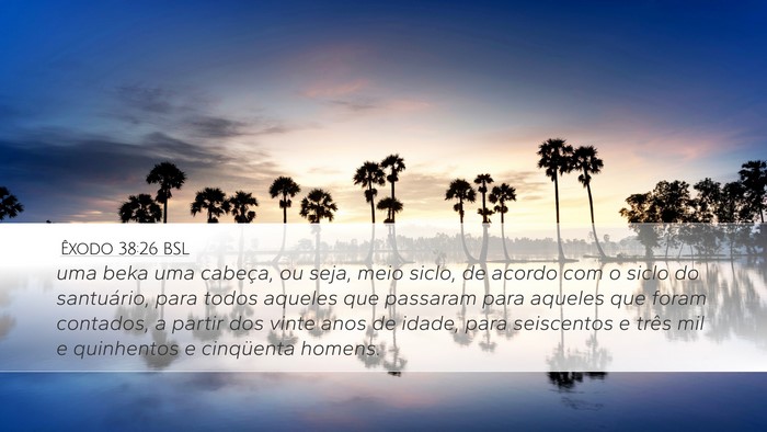 Êxodo 38:26 BSL Bible Verse Image