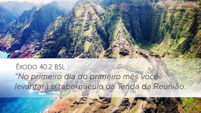 Êxodo 40:2 BSL Bible Verse Image
