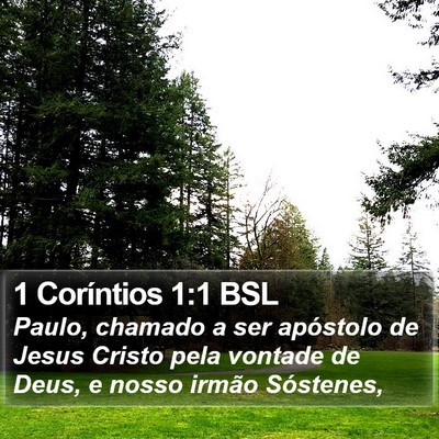1 Coríntios 1:1 BSL Bible Verse Image