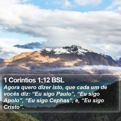 1 Coríntios 1:12 BSL Bible Verse Image
