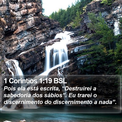 1 Coríntios 1:19 BSL Bible Verse Image
