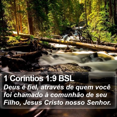 1 Coríntios 1:9 BSL Bible Verse Image