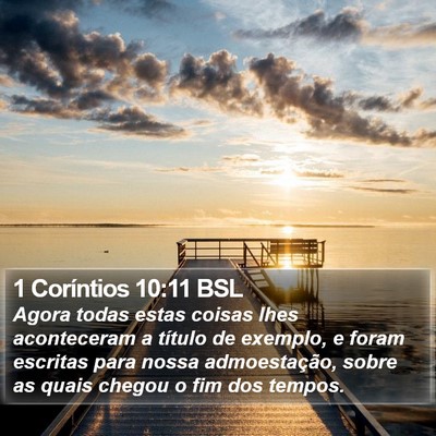 1 Coríntios 10:11 BSL Bible Verse Image