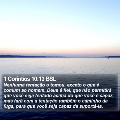 1 Coríntios 10:13 BSL Bible Verse Image