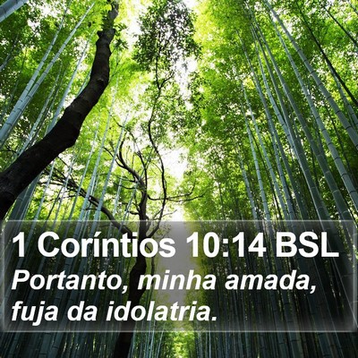 1 Coríntios 10:14 BSL Bible Verse Image