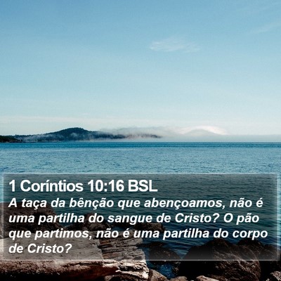 1 Coríntios 10:16 BSL Bible Verse Image