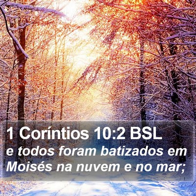 1 Coríntios 10:2 BSL Bible Verse Image